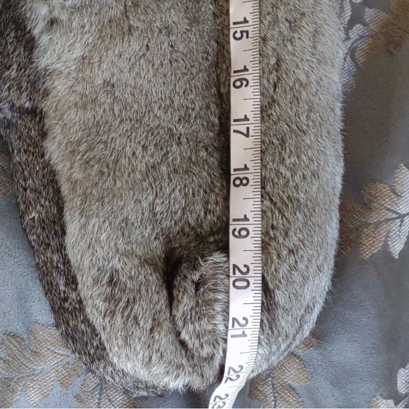 Vintage grey and white Rabbit Fur Jacket - Picture 10 of 12
